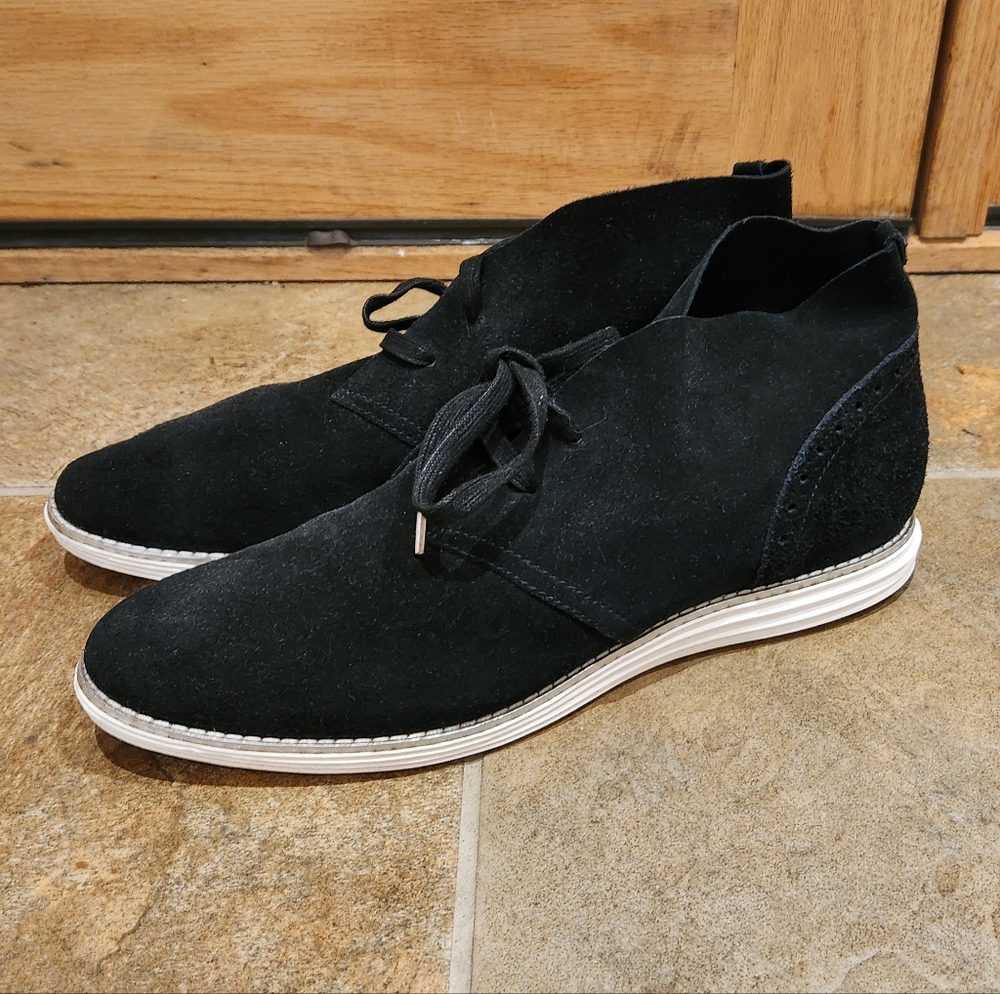 Cole Haan Original Grand Chukka Ankle Boot Black Suede